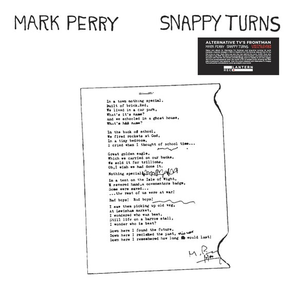 Mark Perry - Snappy Turns LP (Clear Vinyl)