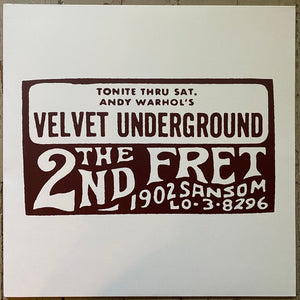 Velvet Underground - The 2nd Fret Philadelphia January 1970 LP