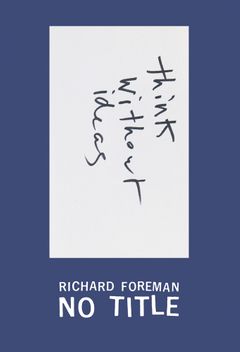 Richard Foreman - No Title BOOK